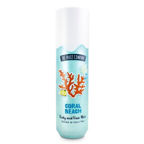 Hair and body mist CORAL BEACH glitter 200 ml THE FRUIT COMPANY Hair and body mist CORAL BEACH glitter 200 ml THE FRUIT COMPANY